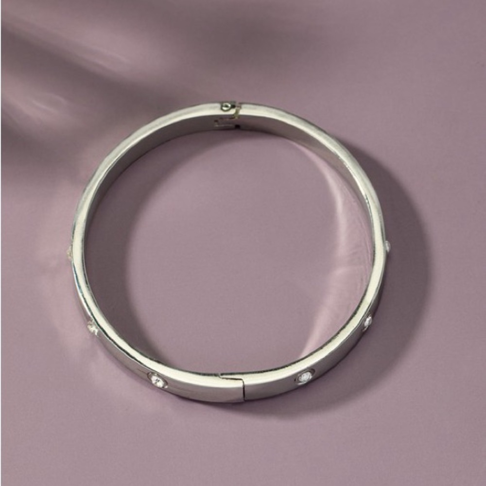 Silver Rhinestone Bangle (7107) - Picture 4 of 5